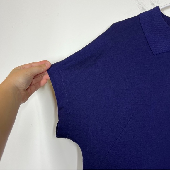 St John Wool Blend Knit Short Sleeve Sweater Size Medium - Picture 7 of 11